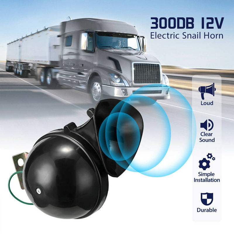 2pcs Super Loud Electric Car Snail Air Horn for Truck Boat Motorcycle Van