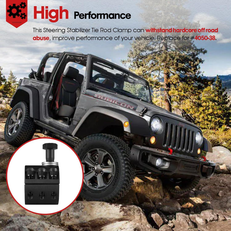 Steering Stabilizer Tie Rod Clamp 1-3/8" for Jeep Wrangler JK TJ XJ ZJ MJ 07-18