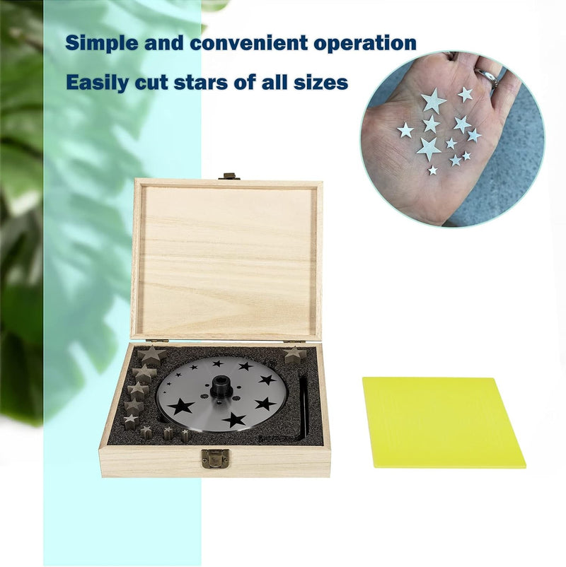 Disc Cutter 5mm to 31mm With 10 Punches for Star Shapes Stamping Blanks