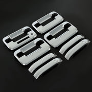 DURAFORCE Door Handle Cover for Ford F-150 F150 4DR Crew Cab 2004-2014 Chrome ABS Keypad