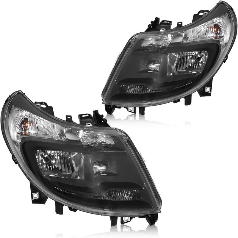 Left Right Headlights w/DRL for Dodge Ram ProMaster 1500 2500 3500 Black