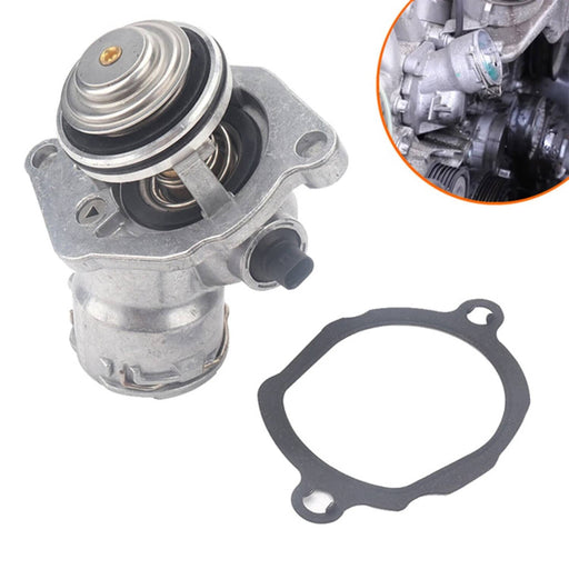 DURAFORCE Engine Coolant Thermostat Assembly with Sensor for Mercedes C300 C350 E350 ML350