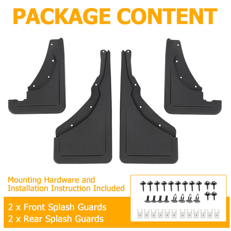 Front Rear Mud Flaps Splash Guards for Ford Bronco Sport 2021 22 2024 Set of 4