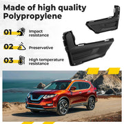 DURAFORCE Front Bumper Fog Light Lamp Covers Grille for Nissan Rogue 17-20 18 Left+Right