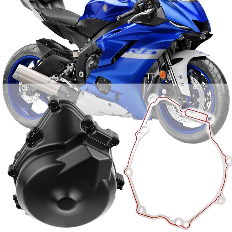 Left Engine Stator Cover Crankcase Black for Yamaha YZF R6 2006-2022