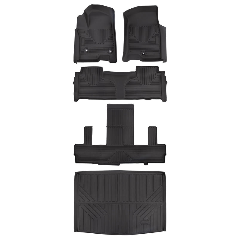 3D Floor Mats for Chevrolet Suburban GMC Yukon XL Bucket Seats 2021-2025