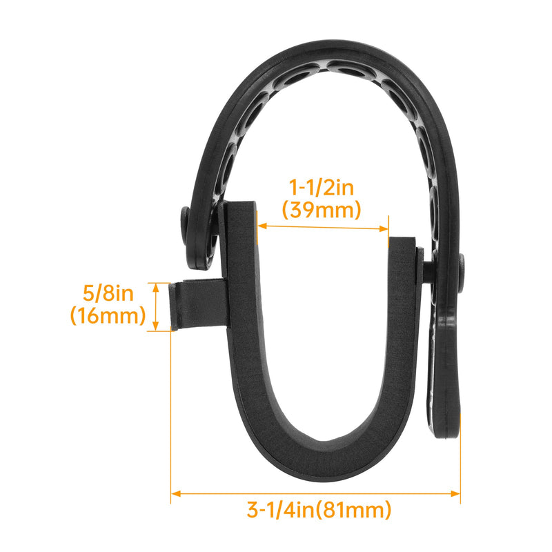Powder Coated Rubber Gun Rack Straps for Seat Back MOLLE Mounting 2 Pack