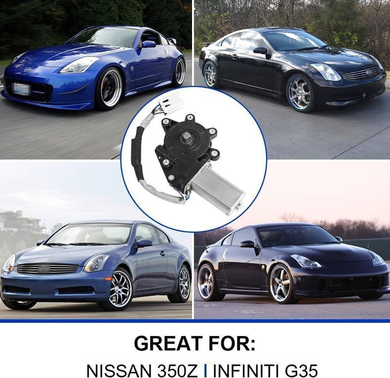 Right Passenger Side Power Window Lift Motor for Infiniti G35 Coupe Nissan 350Z