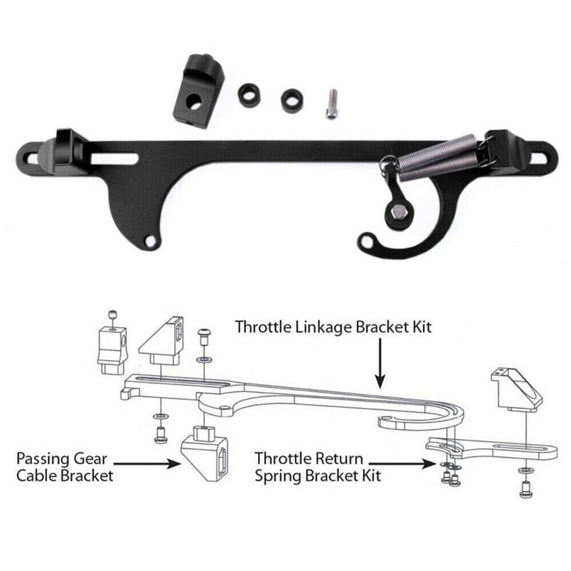 Throttle Cable Carb Bracket for Holley 4150 4160 Carburetor 350 SBC Aluminum