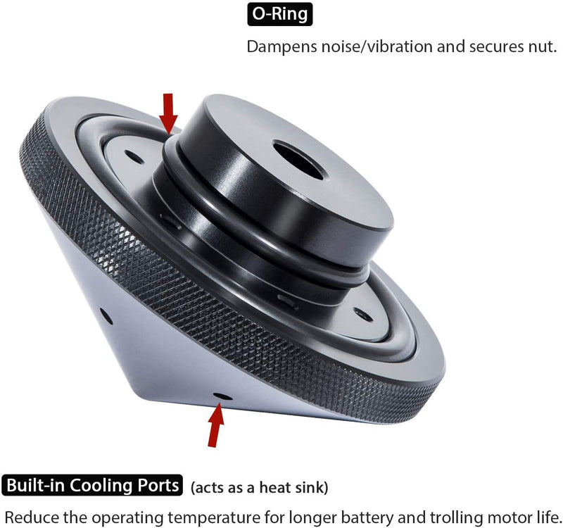 GFEL-MK-BK-DP Eliminator Trolling Motor Prop Nut for MinnKota 80 101 112