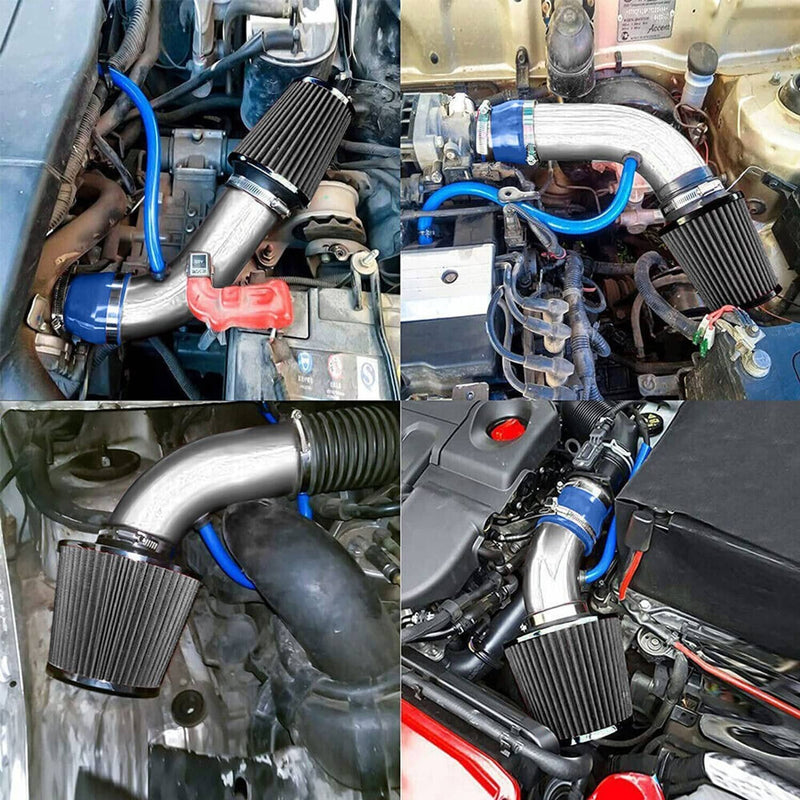 3" Cold Air Intake Filter Induction Kit Pipe Flow Hose System 76mm