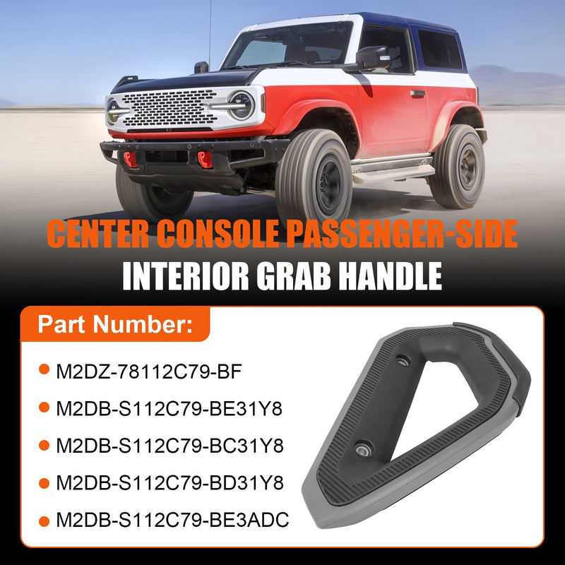 M2DZ-78112C79-BN Console Passenger Black Grab Handle for Ford Bronco 2021-2026