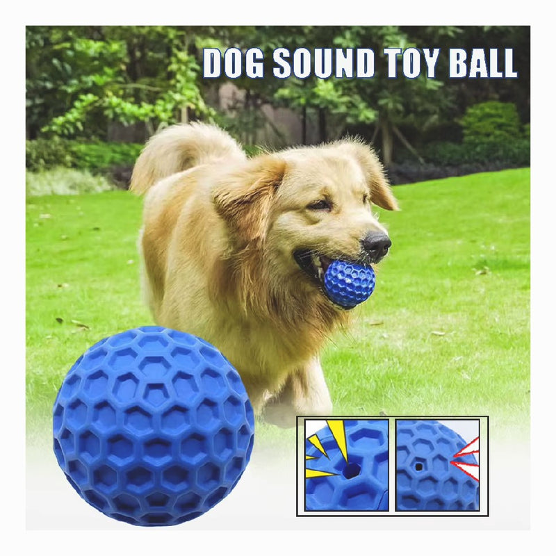 Squeaky Dog Toys for Aggressive Chewers Indestructible Balls Blue