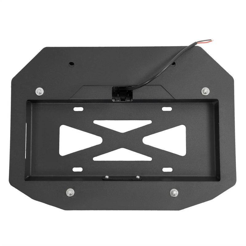 DURAFORCE Spare Tire License Plate With Third Brake Light for Jeep Wrangler JK 2007-2018