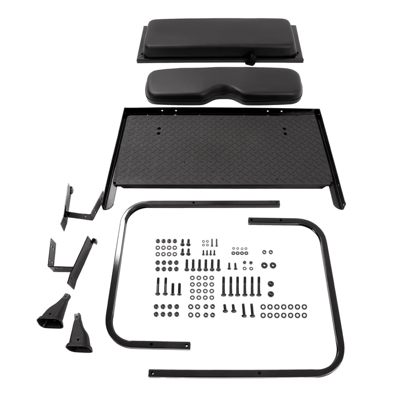 Golf Cart Flip Rear Back Seat Kit Black for Club Car Precedent Tempo Onward 04+
