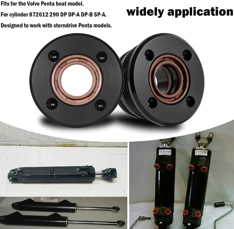 Trim Tilt Cylinder End Cap Rebuild Kit for Volvo Penta 290 DP SP 2Pcs