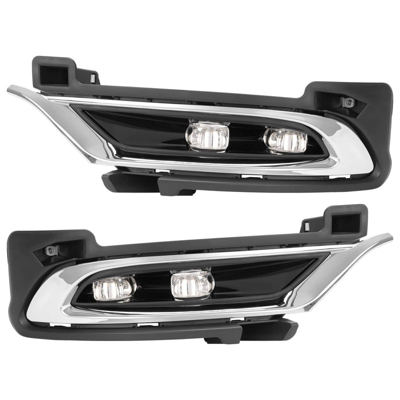 DURAFORCE LED Chrome Fog Lights Driver Passenger Side for Chrysler 300 2015-2024 2021 Pair