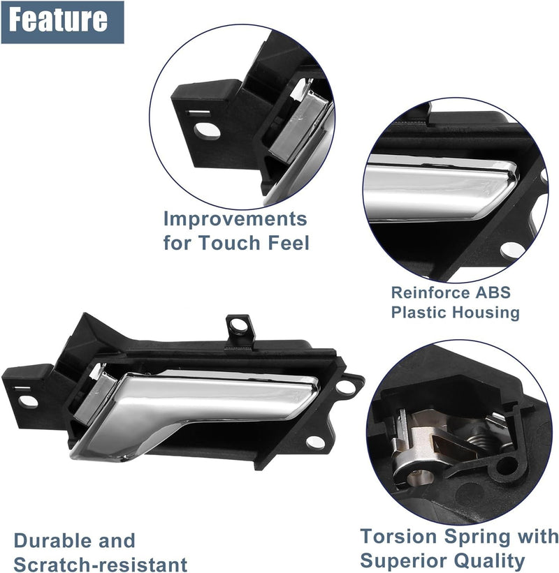 Door Inner Handle Chrome Left Right for Chevy Captiva Sport 2012 2013 2014 2015