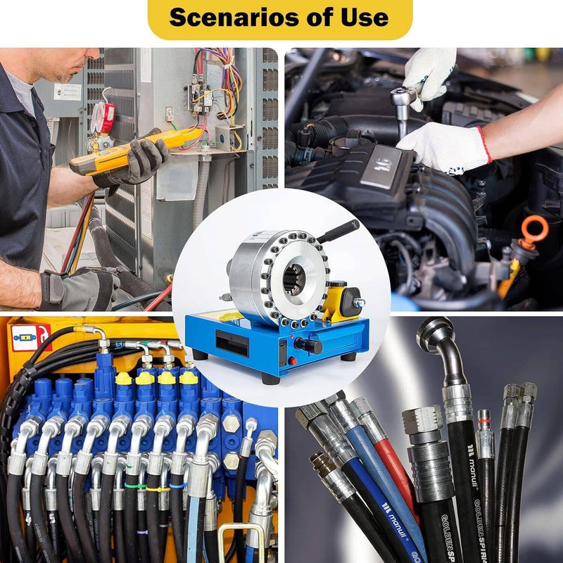 5600KN Hydraulic Hose Crimper Pipe Clamping Machine with 8 Sets Dies 10mm-30mm