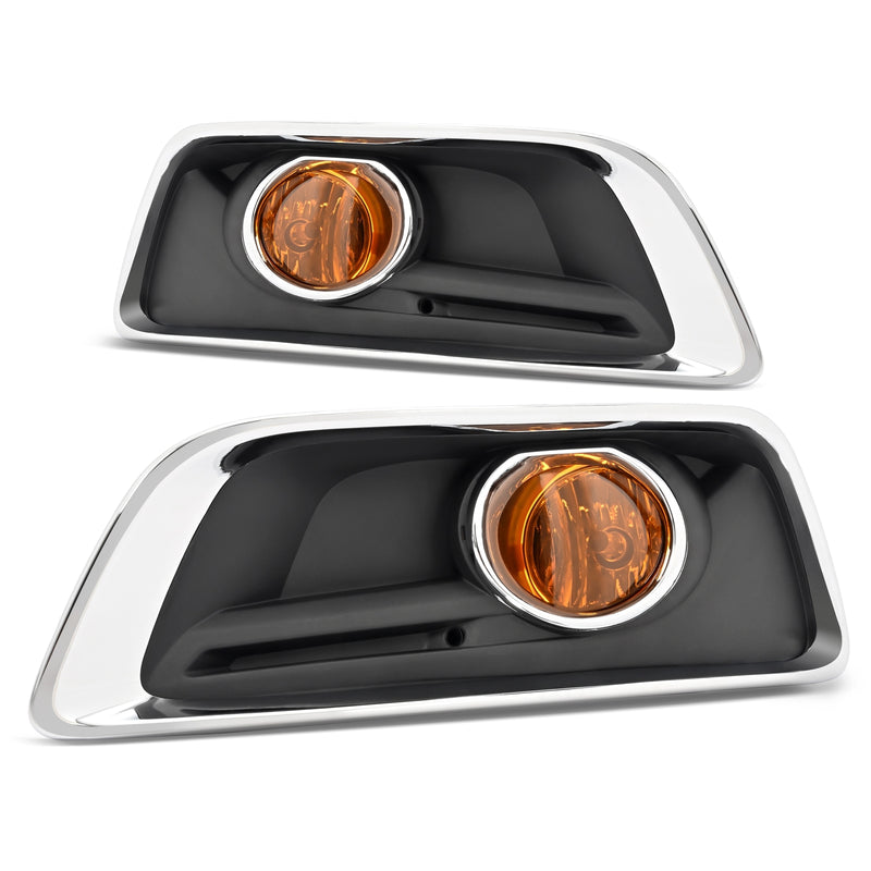Front Bumper Fog Light Lamp Bezel Chrome Trim for Chevy Malibu 2013-2015 Set