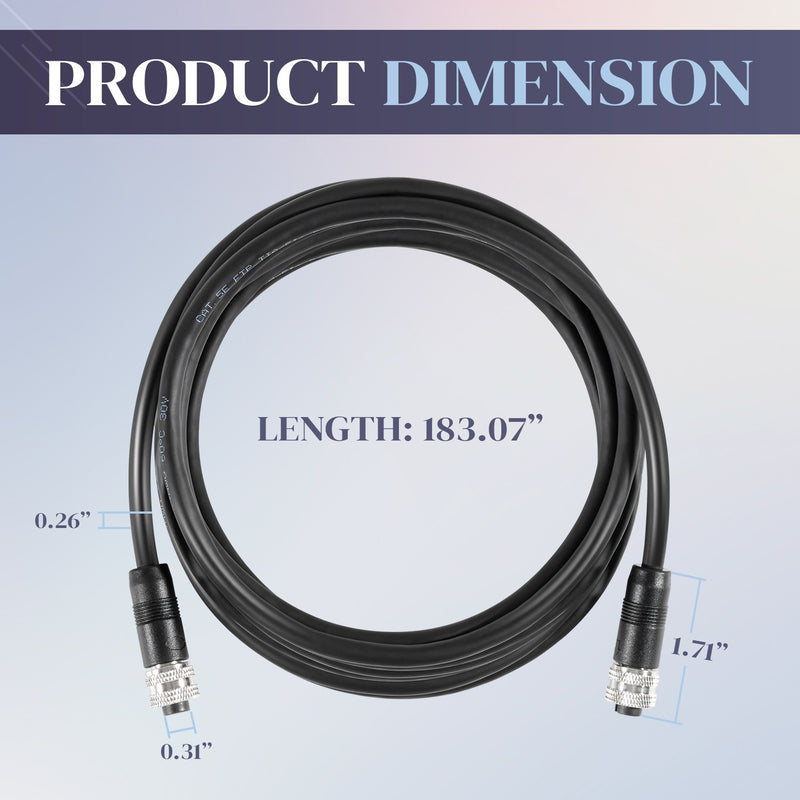 HB 720073-5 15 Foot Ethernet Cable for Humminbird Helix 15 AS EC 15E 15ft