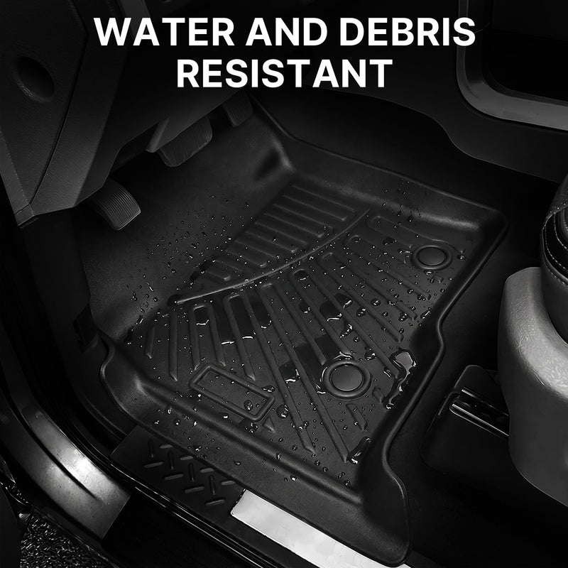 All Weather Floor Mats Liners for Ford F-150 SuperCrew Crew Cab 2010-2014 TPE