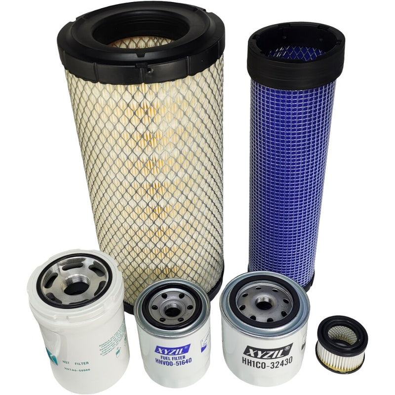 Complete Maintenance Filter Kit for Kubota SVL95-2SC SVL95-2S S/N 32601 & Below