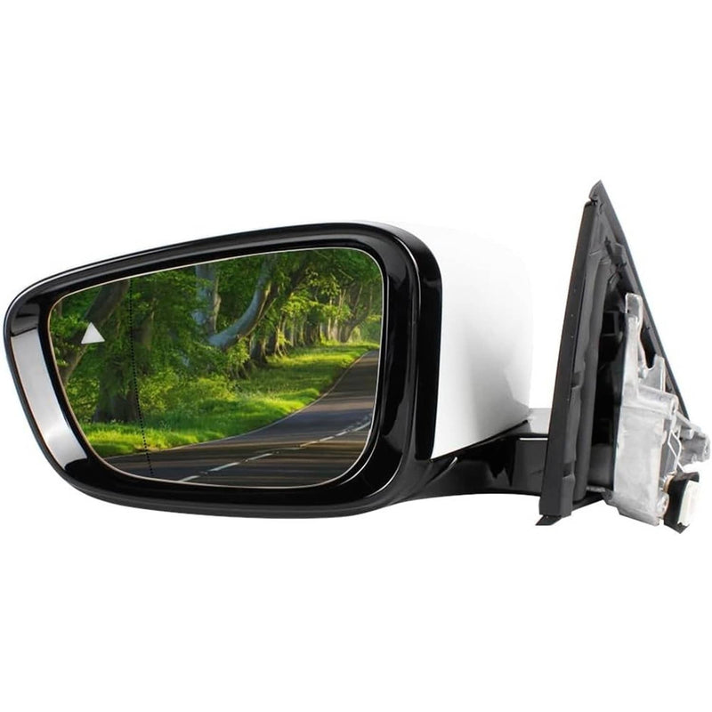Left Driver Side Mirror with Blind Spot White for BMW 320i 330i 330e 2019-2023