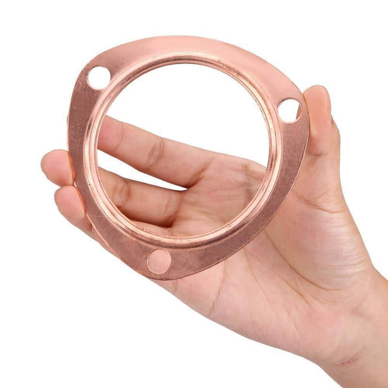 3" Copper Header Exhaust Collector Gaskets Flanges 3 Bolt Universal Set of 3