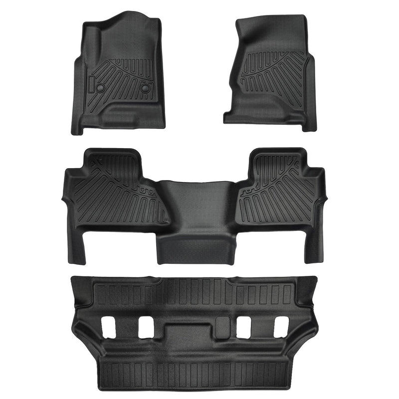 3D TPE All Weather Floor Mats Liner for Chevy Tahoe GMC Yukon 2015-2020 7 Seats