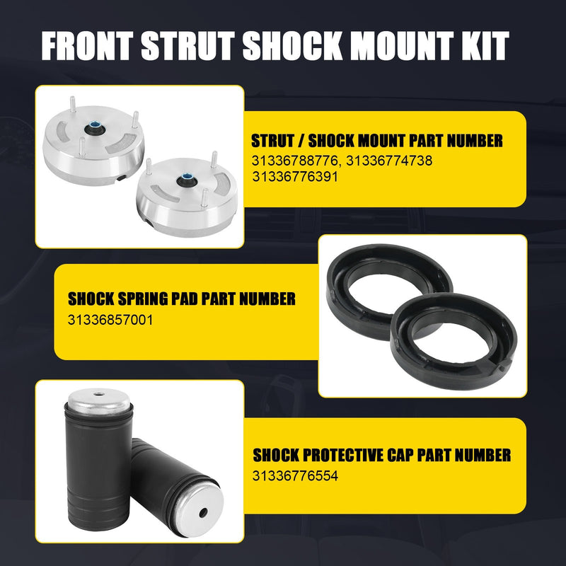 Front Strut Shock Mount Support Upper Lower Bump Stop Kits for BMW X5 X6 E70 E71