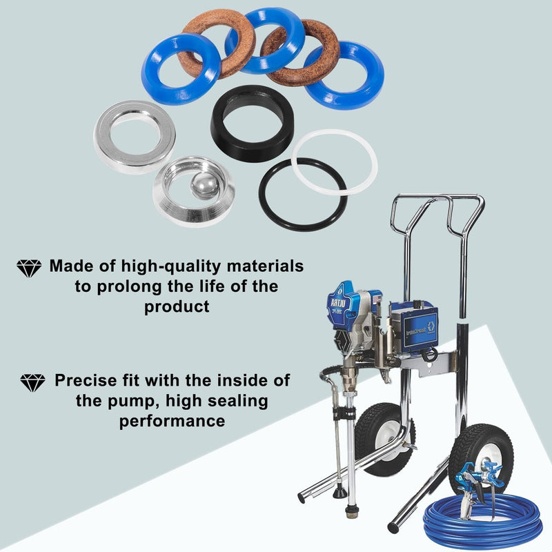 244194 Pump Repair Packing Kit for Graco 295 390 395 490 495 595 3400 Sprayer