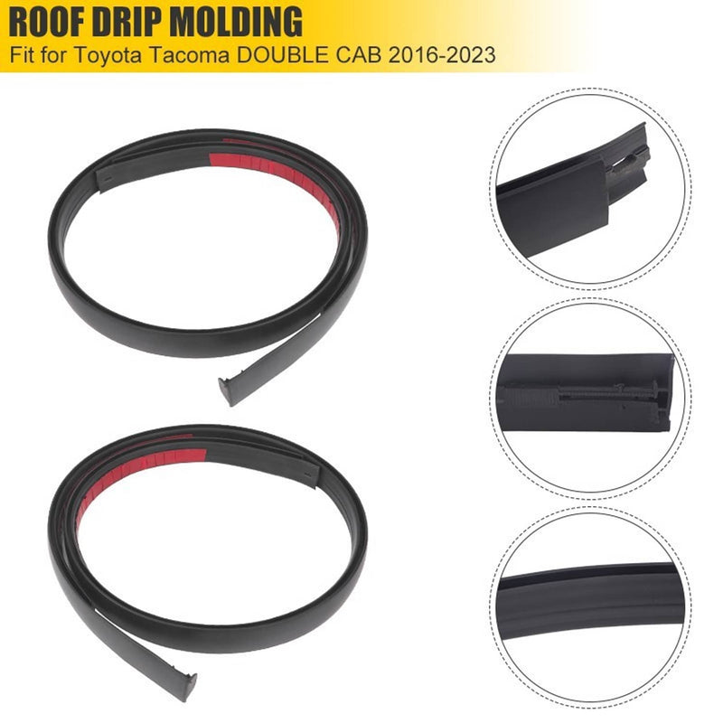 Roof Drip Molding LH RH for Toyota Tacoma Double Cab 2016-2023 7555104081