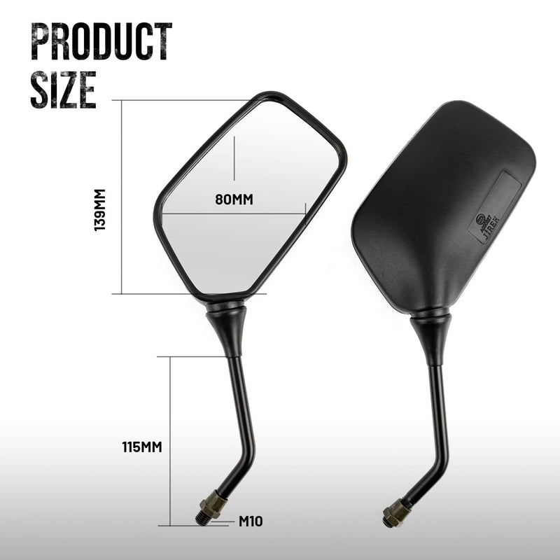 Motorcycle Rearview Mirrors for Suzuki DR200 DR350 DRZ400 DR650 Pair