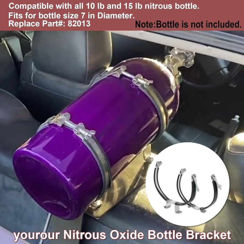 82013 Nitrous Oxide Bottle Bracket, 7"Nos Single Bottle Holder for 10 lb & 15 lb