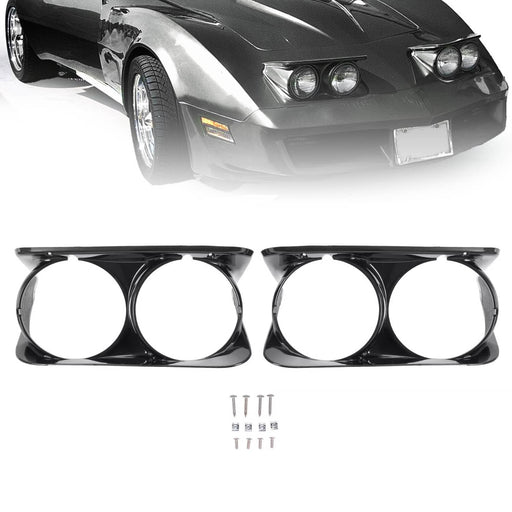 DURAFORCE Headlight Bezels for Chevrolet C3 Corvette 1968-1982 Driver Passenger LH RH Pair