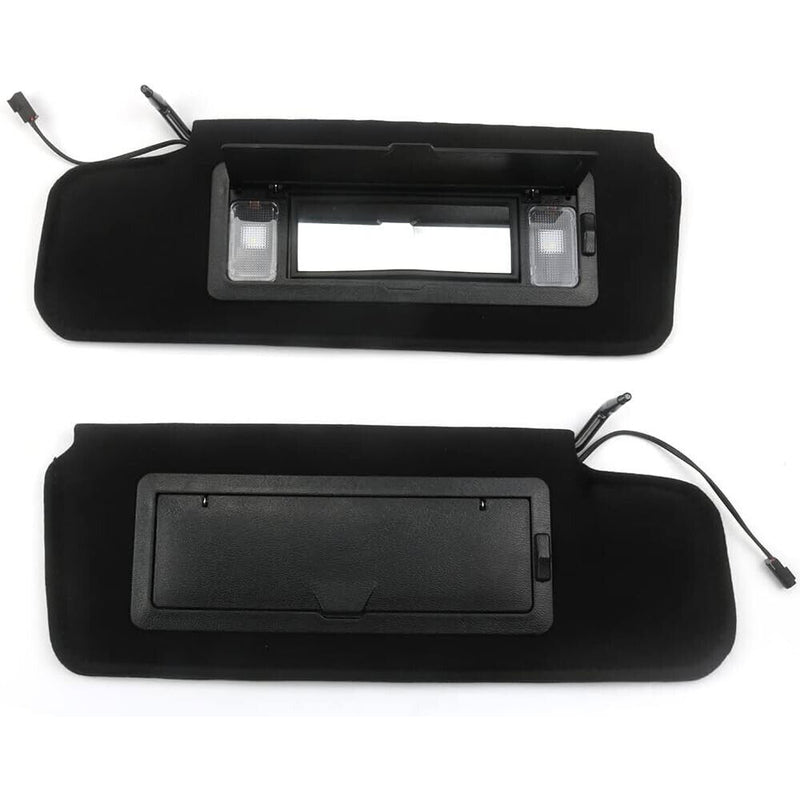 2Pcs Sun Visors with Vanity Mirror LED Light for Chevy Corvette C4 1984-1996 5.7