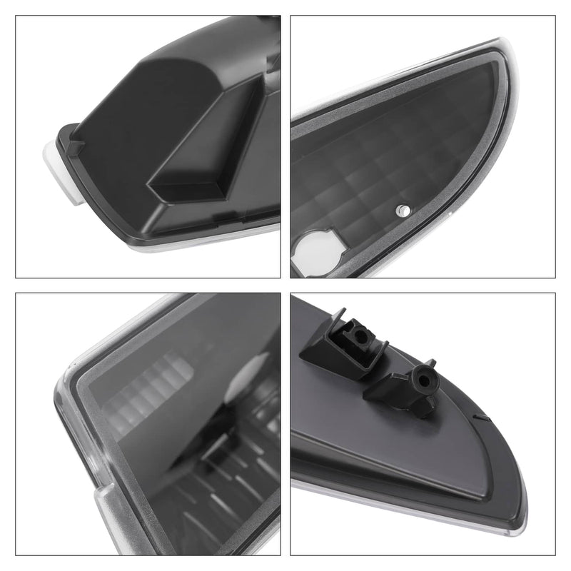 DURAFORCE Black Side Marker Turn Signal Light Bumper Lamp for Chevy Camaro 1993-2002 4PCS
