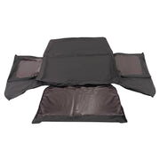 DURAFORCE Soft Top Kit Front Upper Half Doors Tinted Windows for Jeep Wrangler YJ 87-95