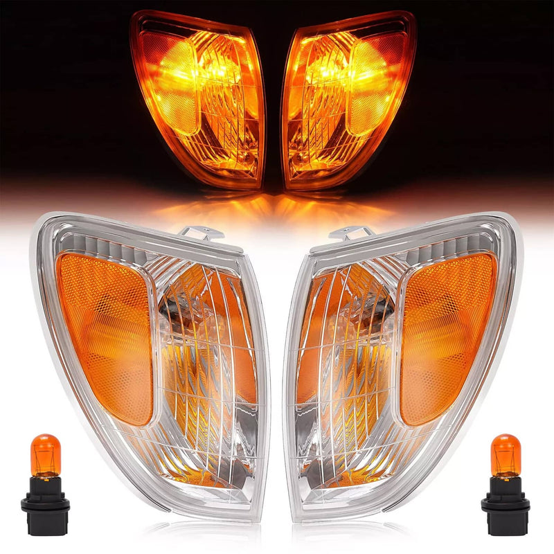 DURAFORCE Corner Signal Marker Lights for Land Cruiser 2005-2007 Chrome Amber L+R Set