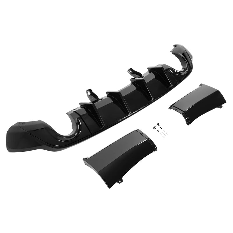 DURAFORCE Rear Bumper Diffuser Dual Exhaust for Dodge Durango 2011-2025 Glossy Black