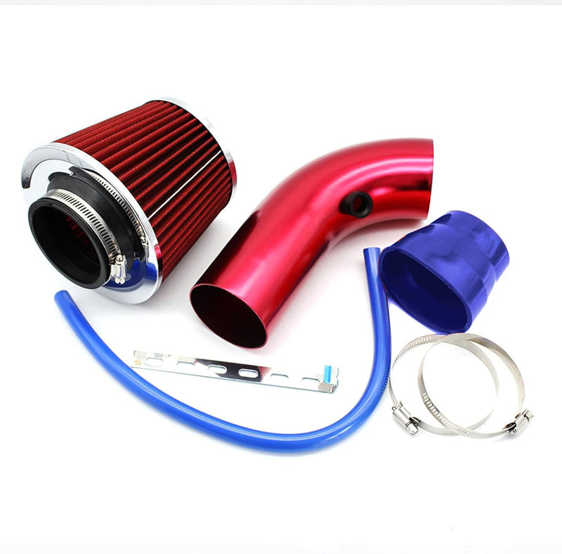 3" Cold Air Intake Filter Induction Kit Aluminum Pipe Power Flow Hose System