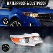 DURAFORCE Headlight Right Side Halogen Projector 5 Pins For Ford Edge 2011 2012 2013 2014