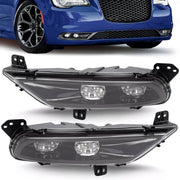 DURAFORCE LED Fog Lights for Chrysler 300 2015-2024 Front Driver Passenger Side Black