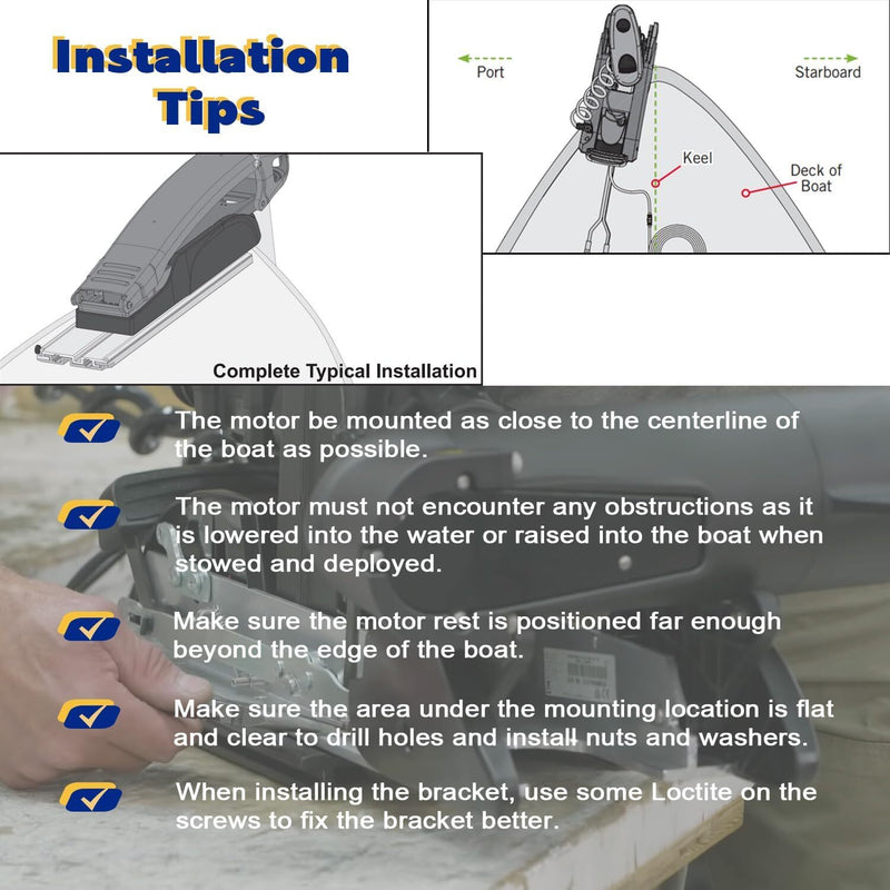 1862014 MKA-42 Aluminum Quick Release Bracket for Minn Kota Trolling Motor Mount