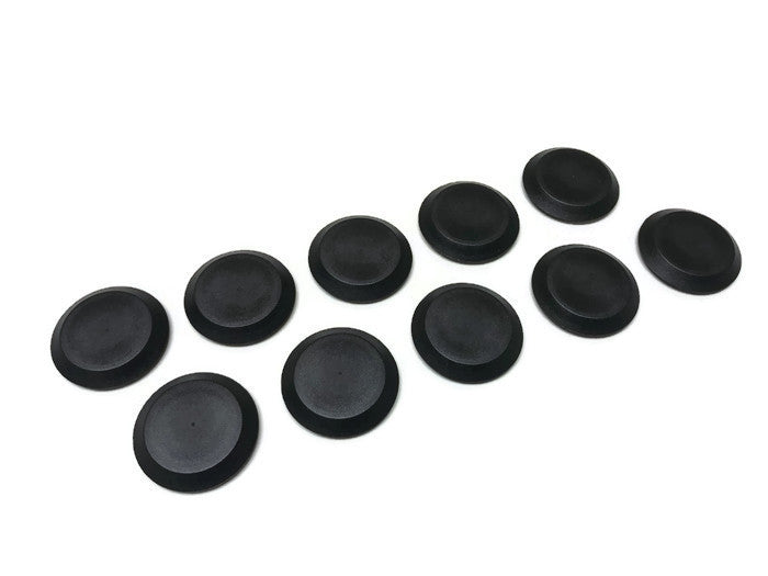DURAFORCE 1 Inch Black Plastic Flush Mount Hole Plug For Auto Body Panel 10 Piece