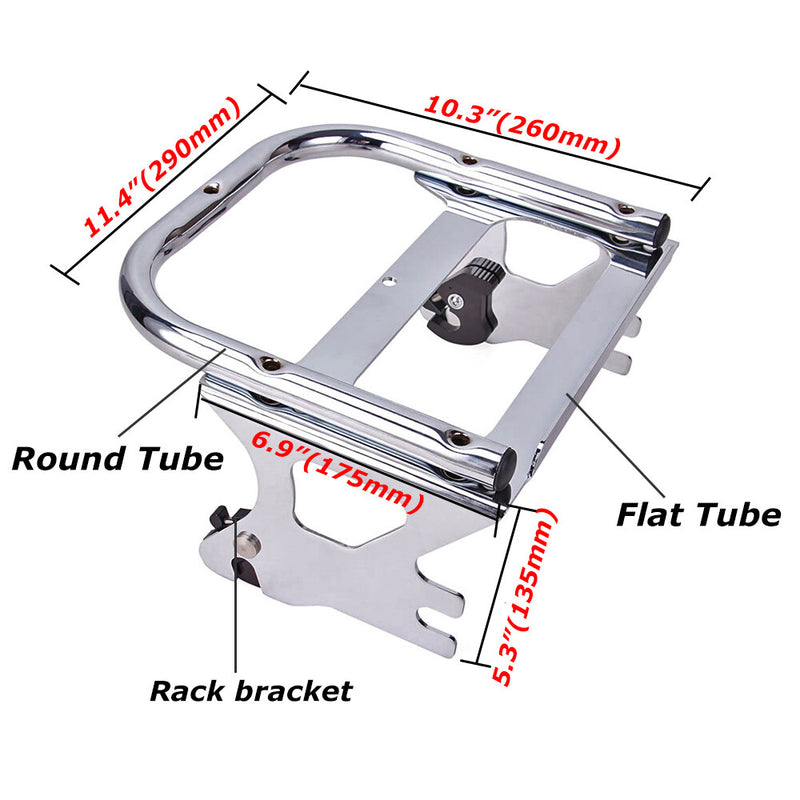 Chrome Luggage Rack Docking Hardware Kit for Harley Touring FLTR FLHR 1997-2008