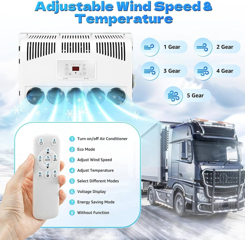 11000 BTU 12V Truck Air Conditioner Split AC for Semi Bus RV Caravan
