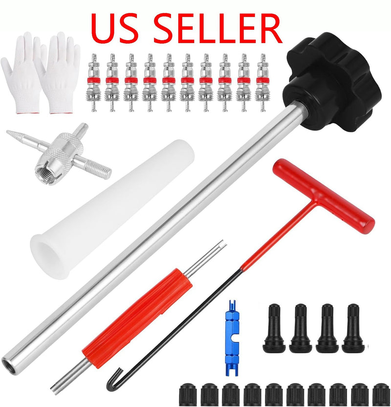 Tire Valve Stem Core Remover Installer Replacement Tool Kit for TR413 Valve Core