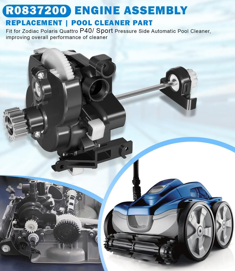 R0837200 Engine Assembly with O-Ring for Polaris Quattro Sport P40 Pressure-Side